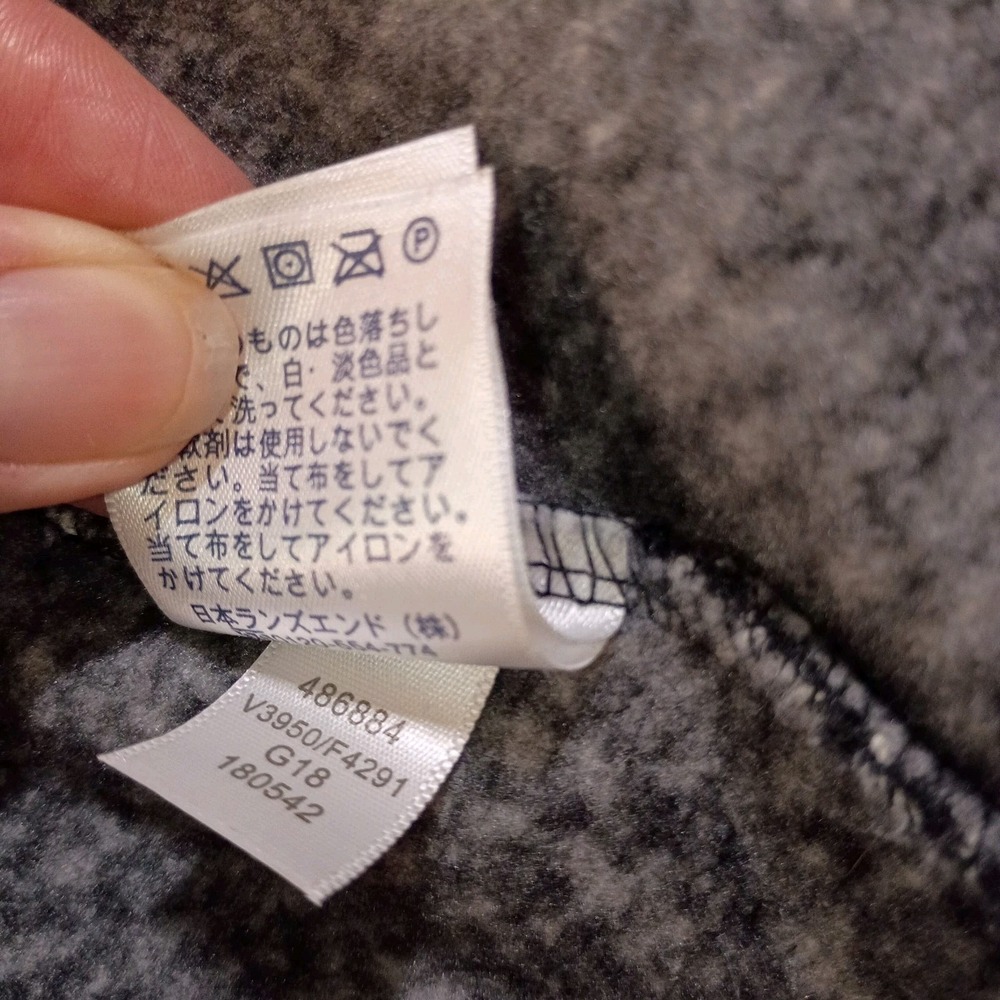 Lands End Side Zip Black And White Tweed Womens M Coat Office Whimsigoth Preppy - Picture 5 of 16